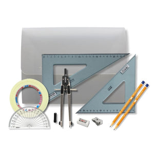 SG Education Strong Poly Box with Tape & Uni Set Square SG Education