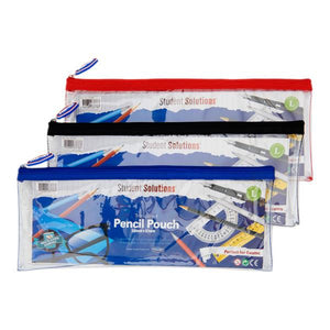 SG Education Student Solutions Transparent Pencil Case 330x125mm SG Education