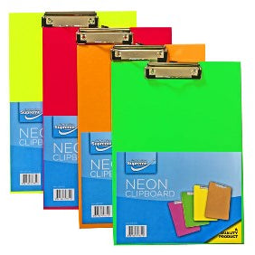 SG Education Supreme Clipboard A4 Neon SG Education