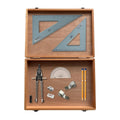 SG Education Wooden Box with Clips & Uni Set Square SG Education