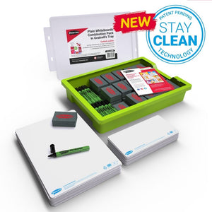 Show Me PM-DRY WIPE BOARD & ACCESSORIES Show-me A4 Whiteboards Classroom Tray Kits 30 Pack SG Education