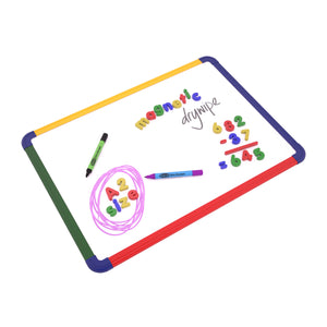 Show Me Show-me A2 Double Sided Magnetic Whiteboard Grid/Plain 600x450 SG Education