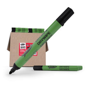Show Me Show-me Drywipe Medium Tip Pens Black 800 Pack SG Education