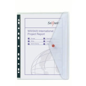 Snopake SE-BINDING & ACCESSORIES Snopake Polyfile Ringbinder Wallet A4 pack 5 Clear SG Education