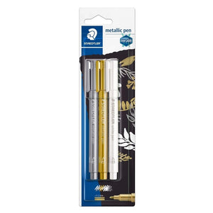 Staedtler Limited ART-PENCILS PENS & MARKERS Staedtler Metallic Pens Gold & Silver SG Education