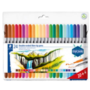 Staedtler Staedtler Double-Ended Fibre Tip Pens 24 Assorted SG Education