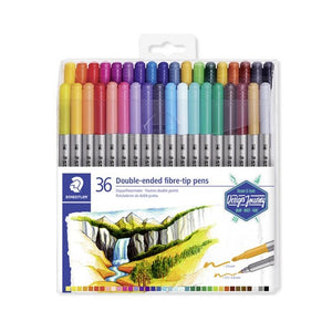 Staedtler Staedtler Double-Ended Fibre Tip Pens 36 Pack Assorted Colours SG Education