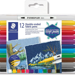 Staedtler Staedtler Duo Tipped Fabric Markers Assorted (12 Pack) SG Education