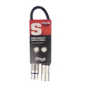 Stagg Stagg Microphone Cable XLR/XLR (M/F) 30cm (1ft) SG Education