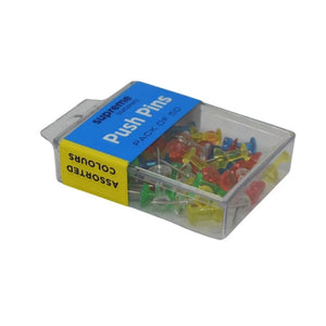 Supreme SE-STATIONERY Supreme Push Pins Assort 50 Pack SG Education