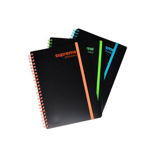 Supreme Supreme Black Spiral Notebook A5 160pg SG Education