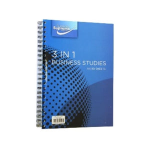 Supreme Supreme Business Studies Spira 3in1 Hardback A4 SG Education