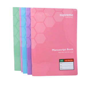 Supreme Supreme Manuscript Copy A4 160pg Pastel Colours SG Education