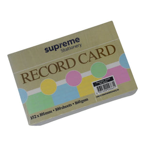 Supreme Supreme Record Card 6x4inch SG Education