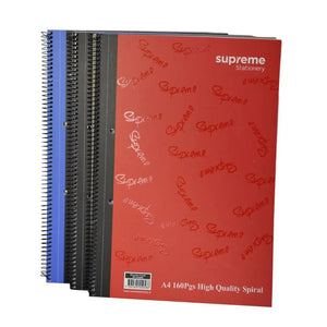 Supreme Supreme Spiral Notebook A4 160pg SG Education