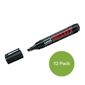 Uni-ball Uni Prockey 126 Black Chisel Tip Marker 12 Pack SG Education