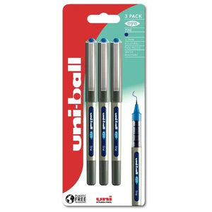 Uni-ball Uni UB-157 Blue Eye Fine Roller Ball 3 Pack Blister SG Education