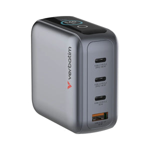 Verbatim Assistive Tech Verbatim 140W 4-Port Mini GaN Charger with Touch Display SG Education