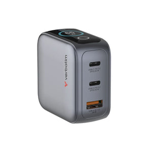 Verbatim Assistive Tech Verbatim 65W 3-Port Mini GaN Charger with Touch Display SG Education