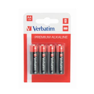 Verbatim Verbatim Premium AA Alkaline Battery 4 Pack SG Education