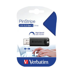 Verbatim Verbatim USB Drive 3.0 16GB Pinstripe Black Range SG Education