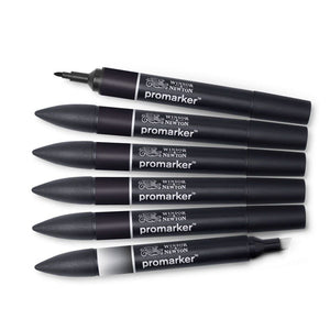 Winsor & Newton ART-PENCILS PENS & MARKERS W&N Promarker 5 Blacks + Blender Set SG Education