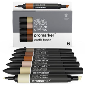 Winsor & Newton ART-PENCILS PENS & MARKERS W&N Promarker Earth Tones 6 Pack SG Education
