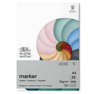 Winsor & Newton W&N Bleedproof Marker Pad 50 Sheets 75g SG Education