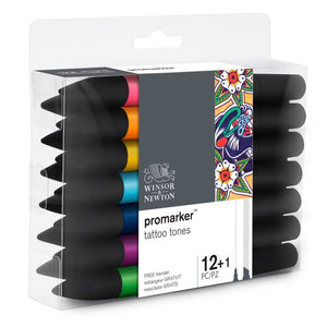 Winsor & Newton W&N Promarker 12+1 Manga Tattoo 12 Pack SG Education