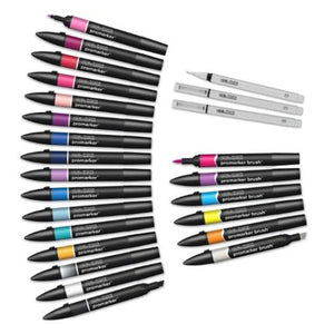 Winsor & Newton W&N Promarker Mixed Set Modern Lettering Wallet 24 Set SG Education