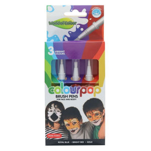 World of Colour ART-Seasonal World of Colour Colourpop Face & Body Brush Pens 3 Pack SG Education