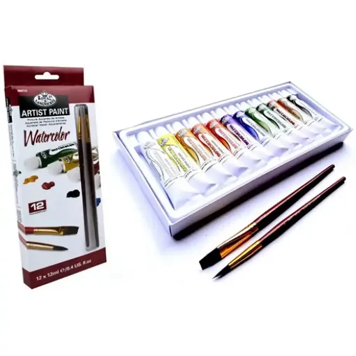 Picture of Royal & Langnickel Watercolour Set of 12 Assorted with Brushes 