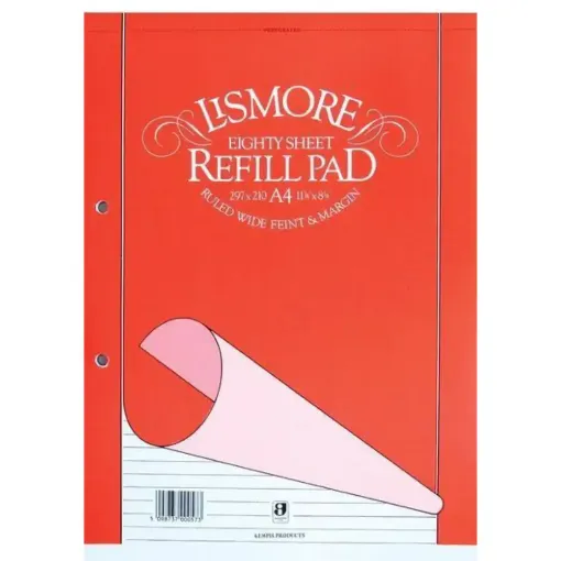 Picture of Lismore Refill Pad Ruled with Margin A4 80pg