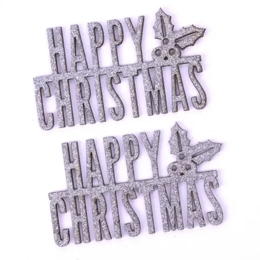 Picture of Simply Creative Silver Glittered Happy Christmas