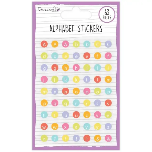 Picture of Dovecraft Alphabet Stickers Bright Colours 