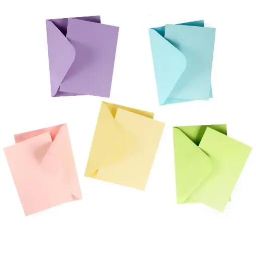 Picture of Icon C6 Pastel Cards & Envelopes Pack of 50