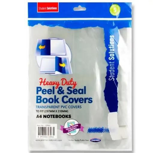 Picture of A4 Heavy Duty Peel & Seal Book Covers Pack of 5