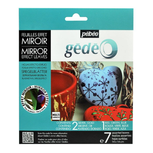 Picture of Pebeo Gedeo Assortment Of 7 Mirror Effect Metal Leaves