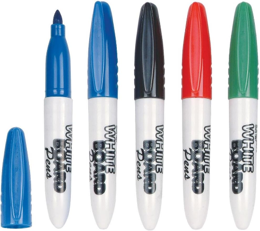 Picture of Helix Bullet Tip Mini Whiteboard Markers - (Pack of 4 Colours)