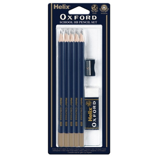 Picture of Helix Oxford HB 10 Pencils Set with Sharpener and Eraser