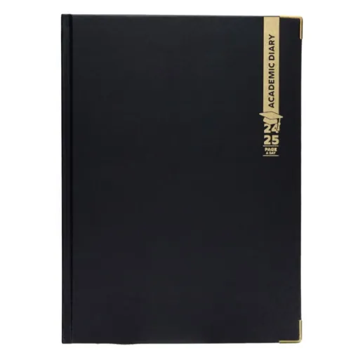 Picture of A4 24-25 Page A Day Academic Diary Black