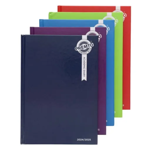 Picture of 24-25 Week To View Academic A5 Diary Assorted Col