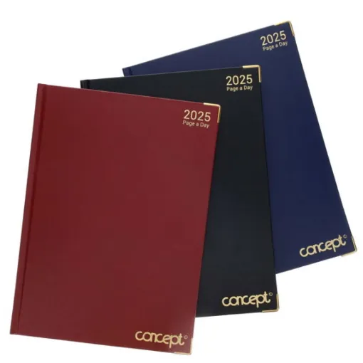 Picture of Concept 2025 A4 Diary - Page A Day Assorted Colour