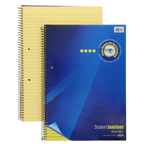 Picture of A4 160pg Visual Memory Aid Spiral Refill Pad - Yellow