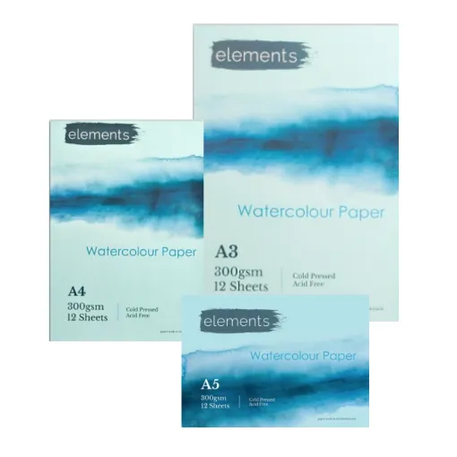 Picture of Elements Watercolour Pad 300g 12 Sheets Range