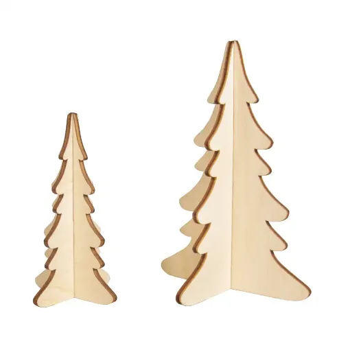 Picture of Rayher Wooden Plug-In Fir Tree (Pack of 2)