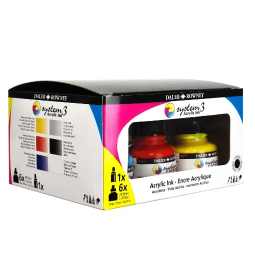 Picture of System 3 Acrylic Ink Introduction Set (6 x 29.5ml)