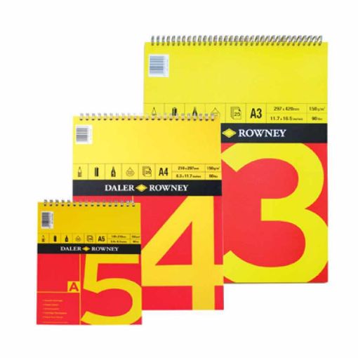 Picture of Daler Rowney Red and Yellow Cartridge Spiral Pads Range